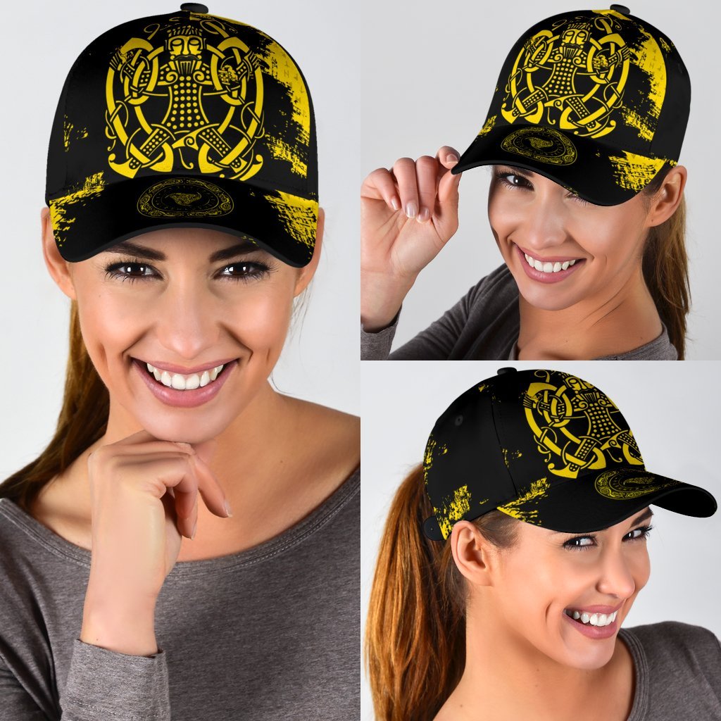 Viking Classic Cap, Loki Bound Triskele Rune Gold RLT12