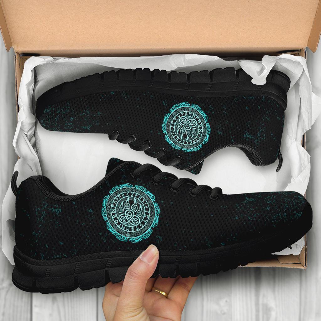 Viking Sneakers - Viking Bear Claws Cyan Tattoo RLT12