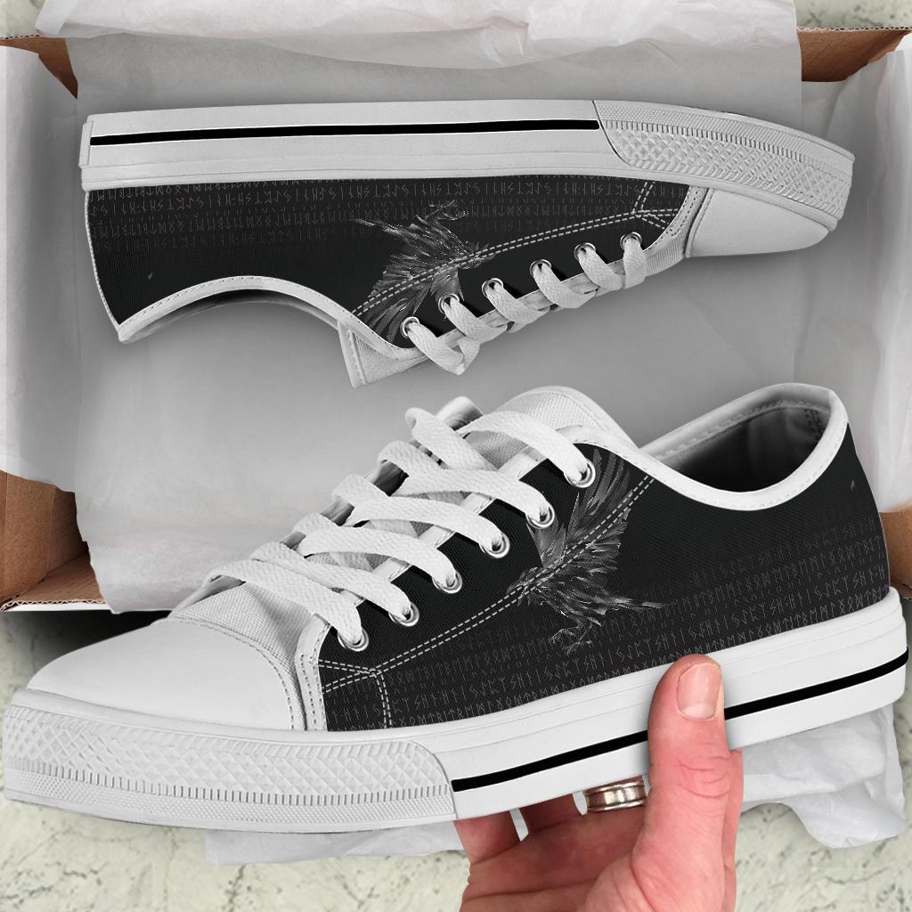 Viking Low Top Shoes The Raven Of Odin Rune RLT12