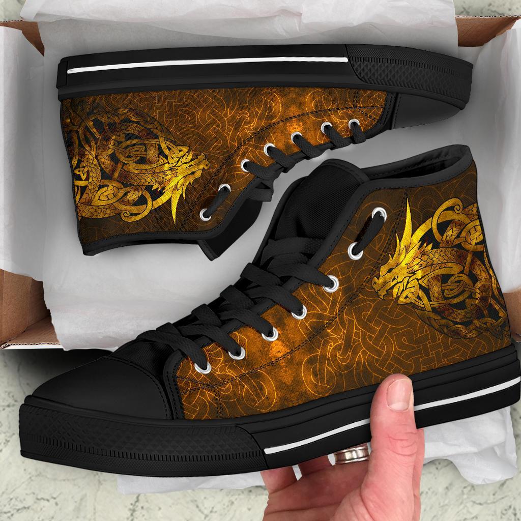 Viking High Top Shoes Celtic Dragon Tattoo RLT12
