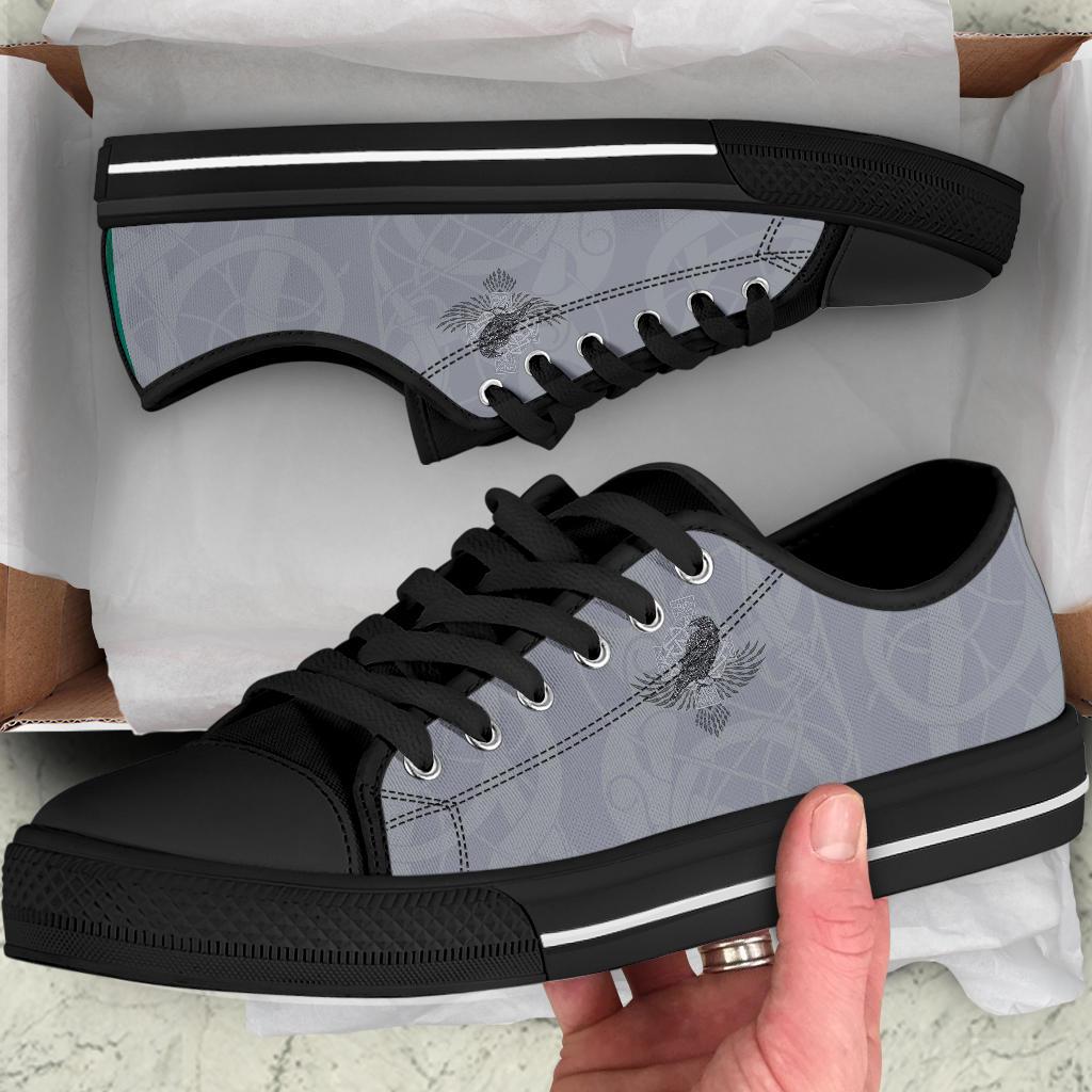 Viking Low Top Shoes Odin's Celtic Raven Scandinavian Tattoo RLT12