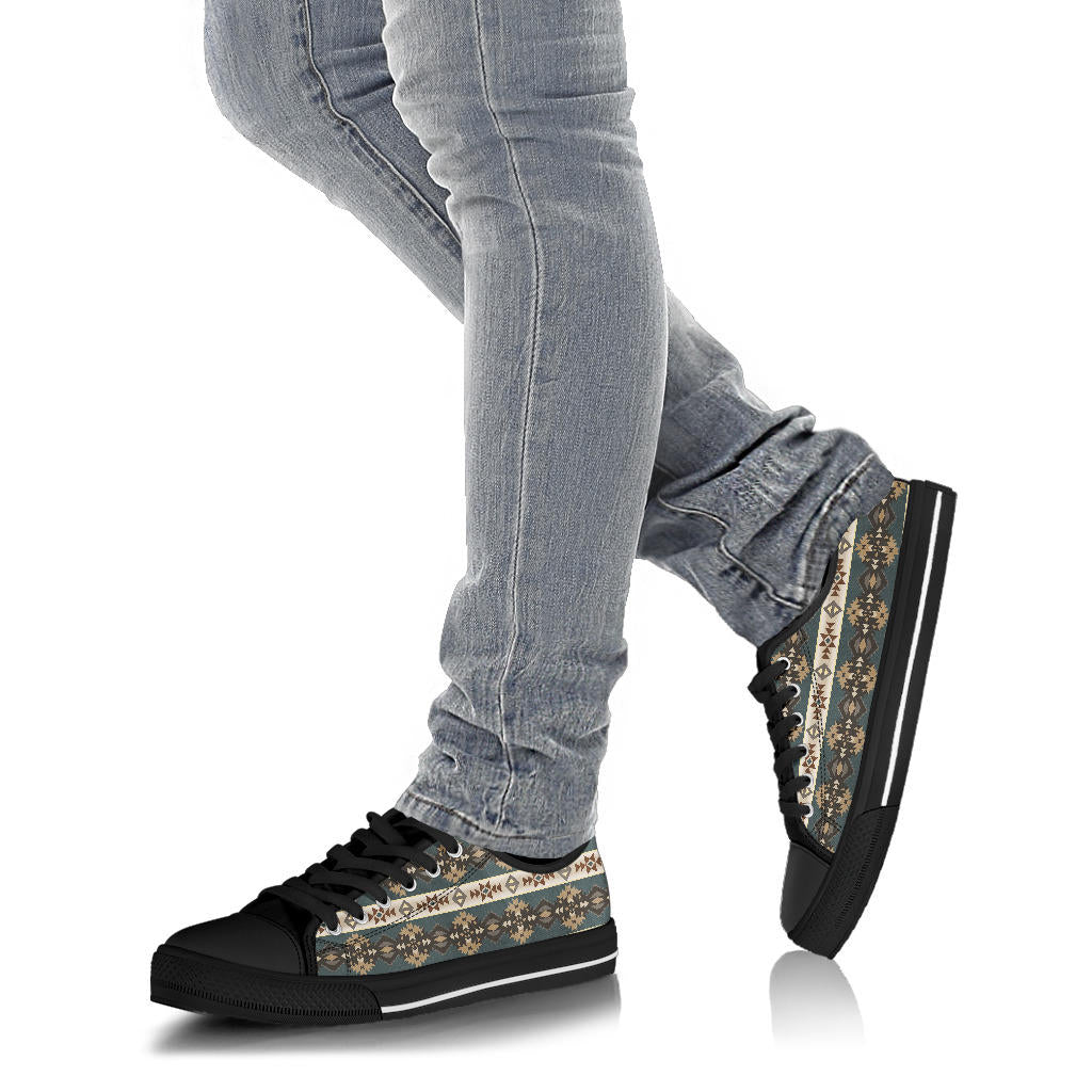 Navajo Geometric Seamless Low Top Canvas Shoes LT10