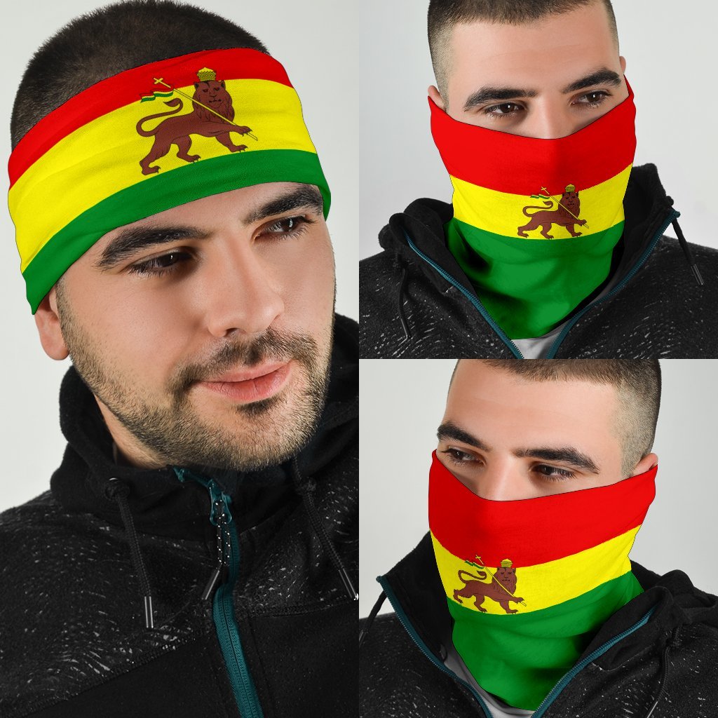 The Ethiopia Lion Of Judah Bandana 3 - Pack - Flag Neck Gaiter
