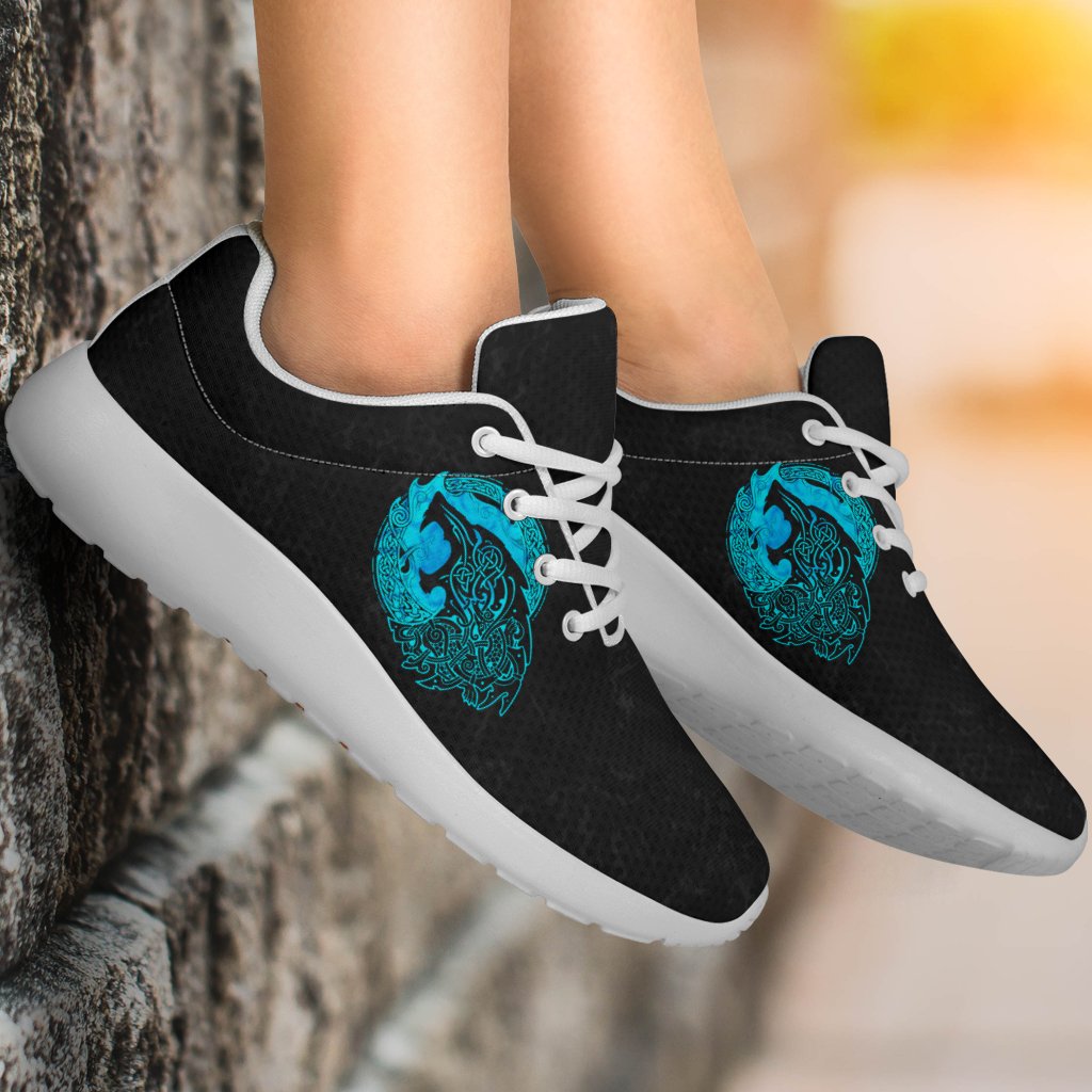 Viking Sport Sneakers - Fenrir Wolf Cyan RLT12