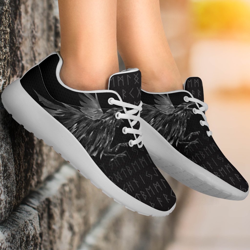 Viking Sporty Sneakers - Odin Huginn and Muninn Rune RLT12