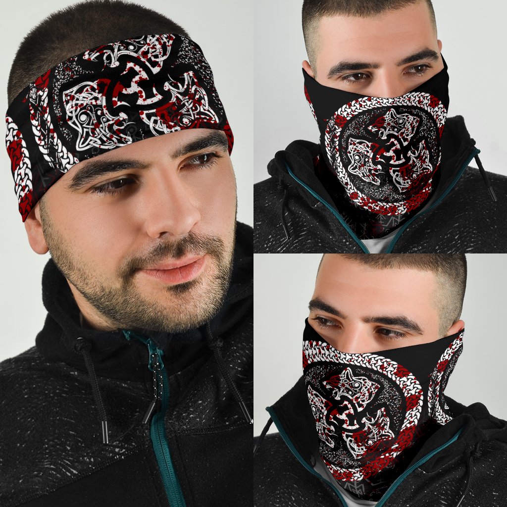 Viking Bandana 3 Pack Fierce Blood Wolf Symbol Of A Viking Nordic RLT12