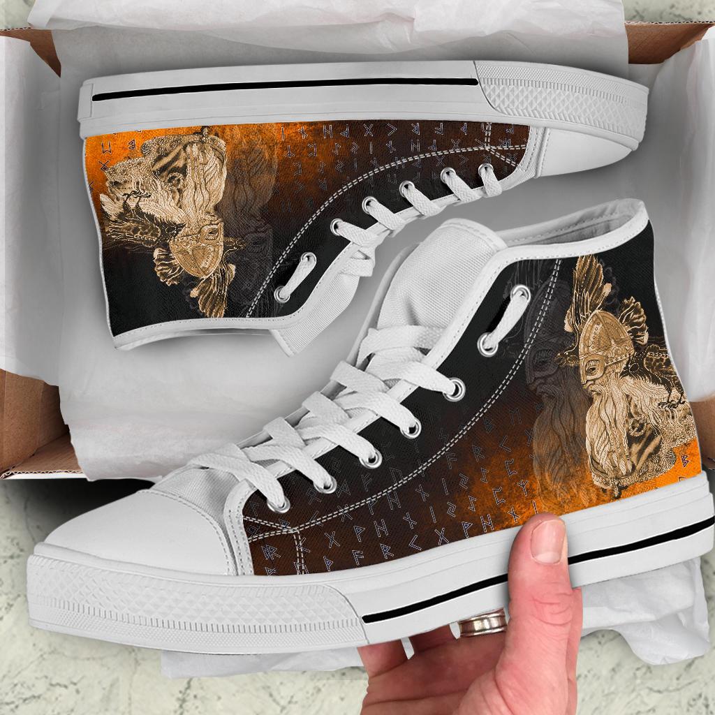 Viking High Top Shoes Odin Raven Viking Gold RLT12