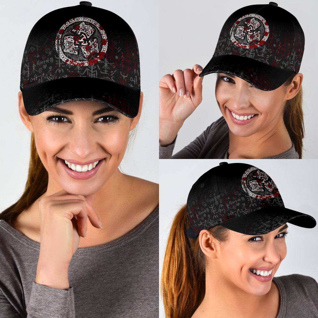 Viking Classic Cap Fierce Blood Wolf Symbol Of A Viking Nordic RLT12
