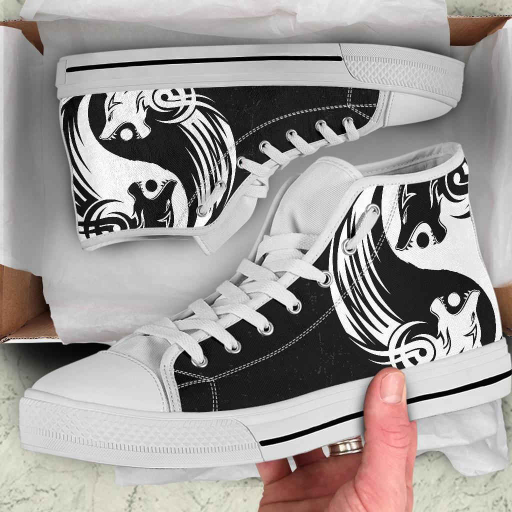 Viking Bomber High Top Shoes Ying Yang Wolf RLT12