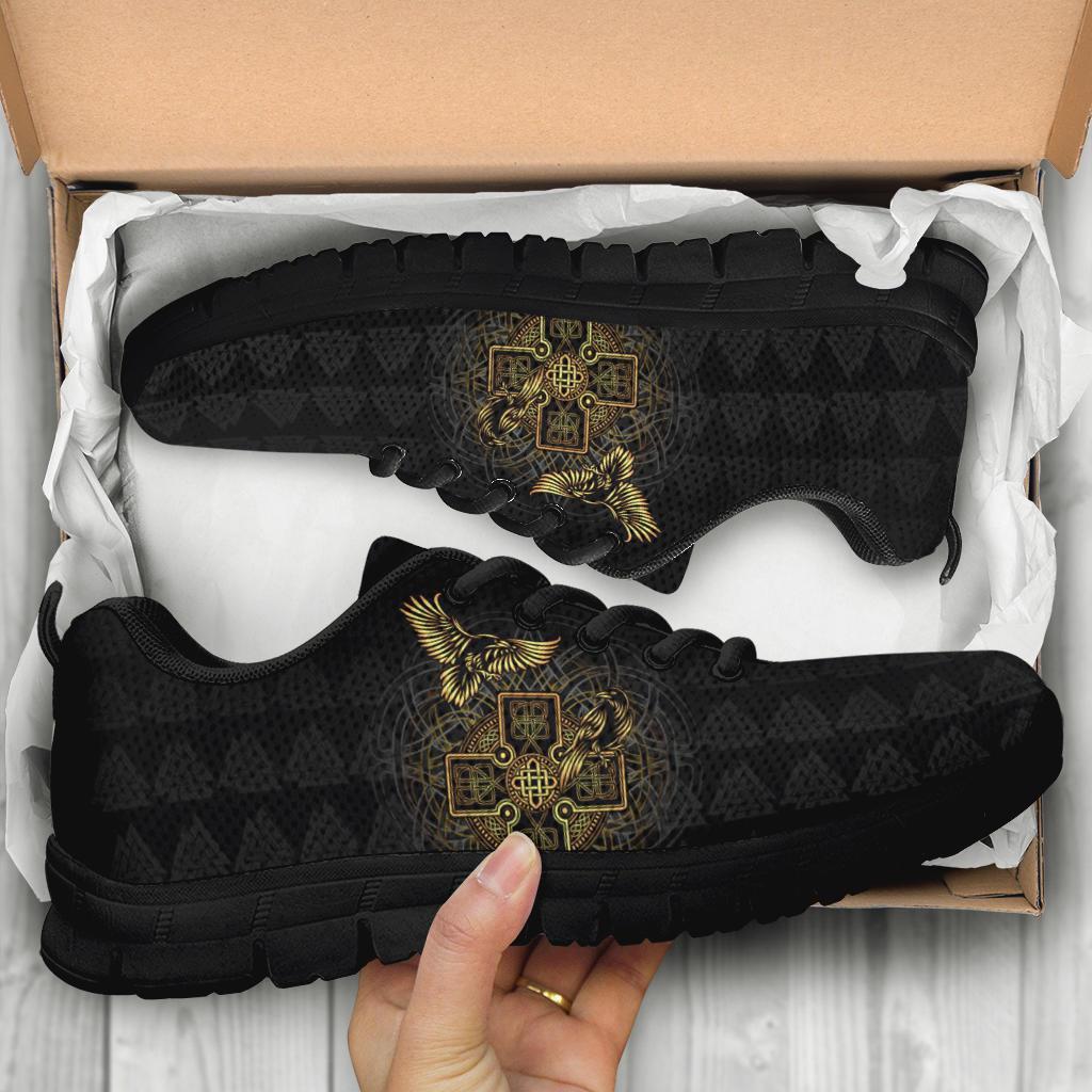 Viking Sneakers - Odin's Celtic Raven Tattoo RLT12