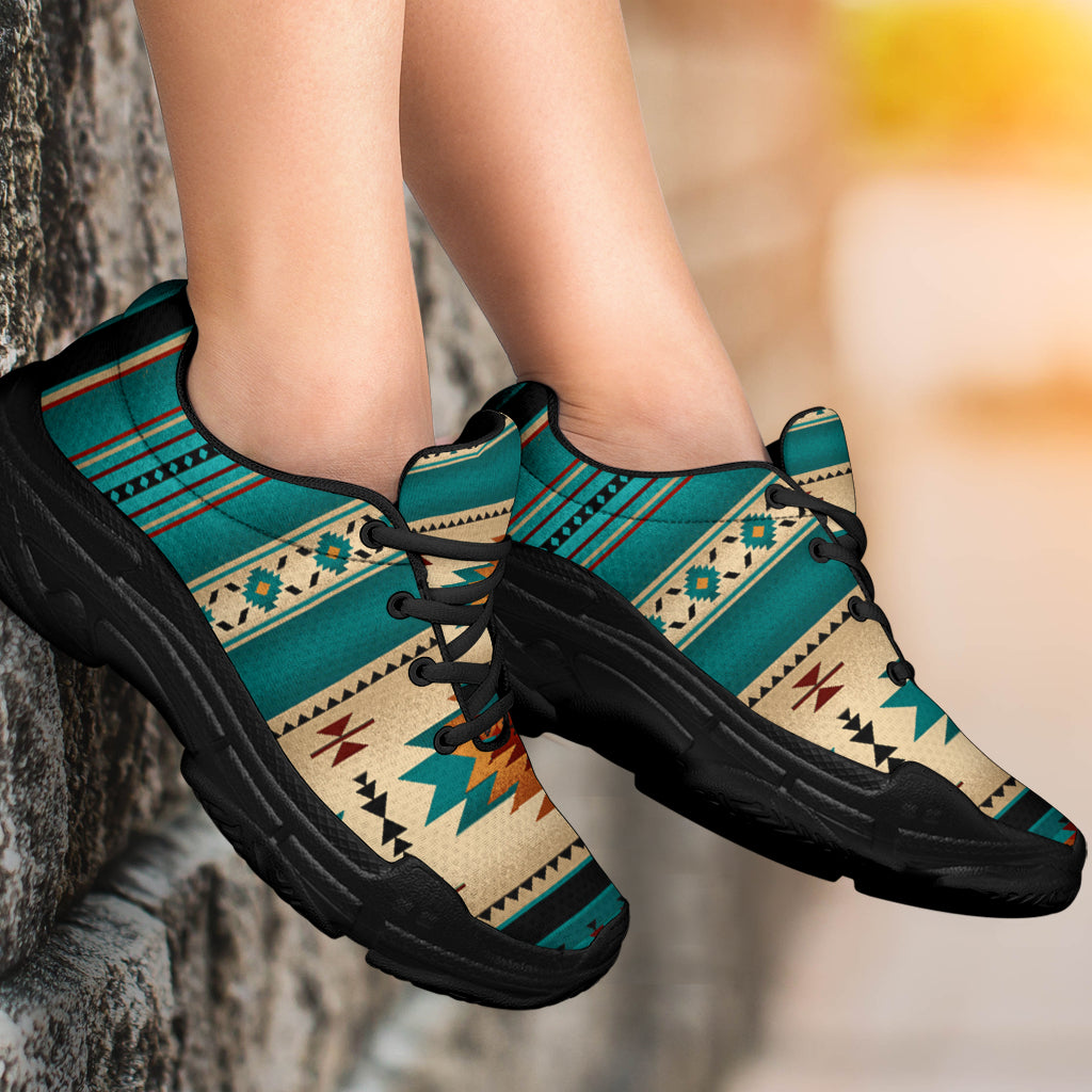 Blue Native American Chunky Sneakers LT10