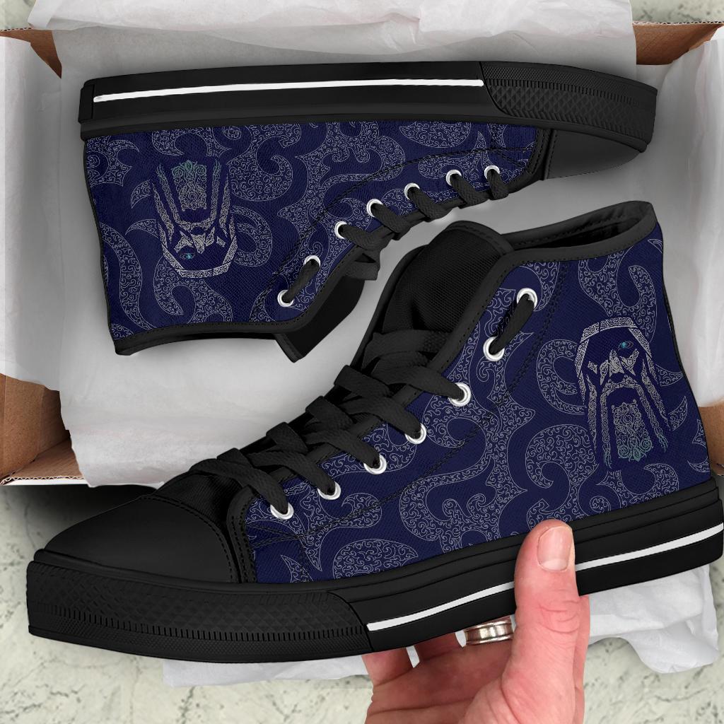 Viking High Top Shoes Odin God Tattoo Collection RLT12