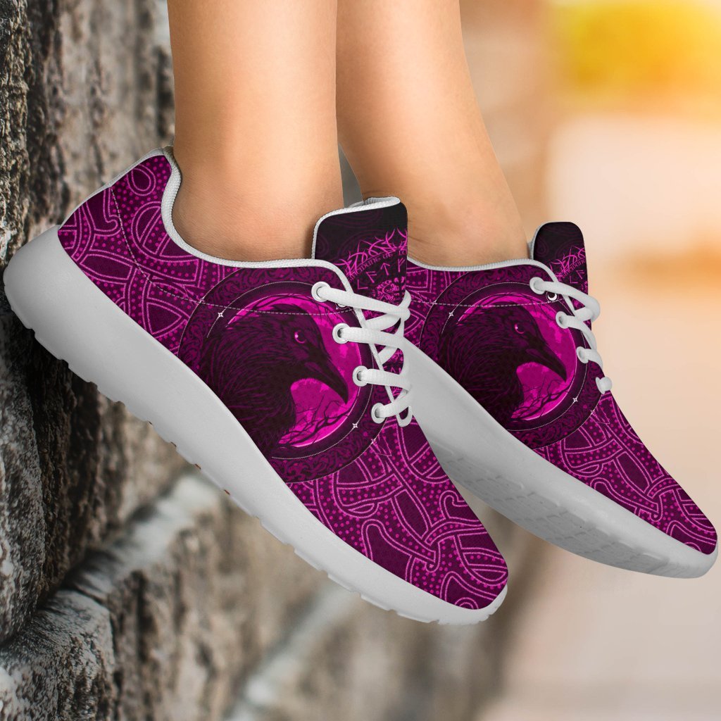 Viking Sporty Sneakers, Ethnic Odin Raven Pink RLT12