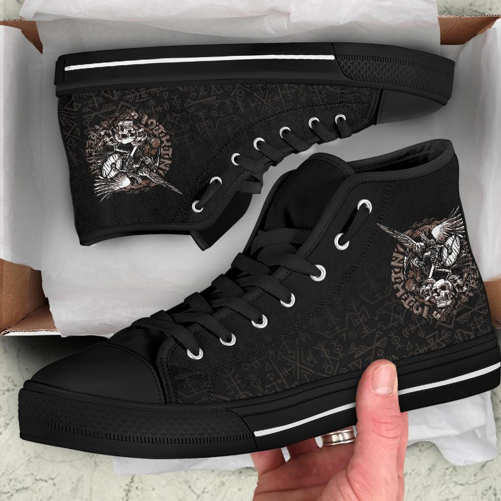 Viking Warrior Tattoo Odin High Top Shoes RLT12