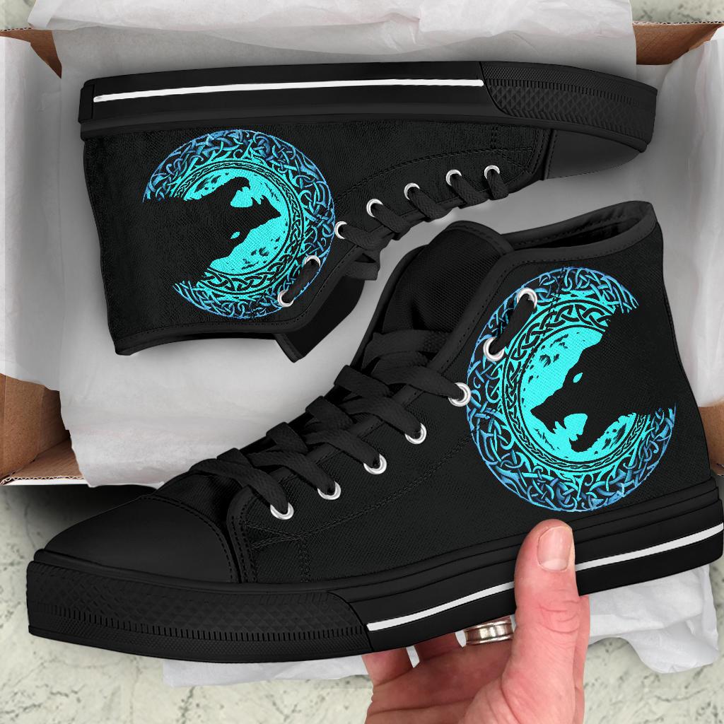Viking High Top Shoes Fenrir Norse Wolf RLT12