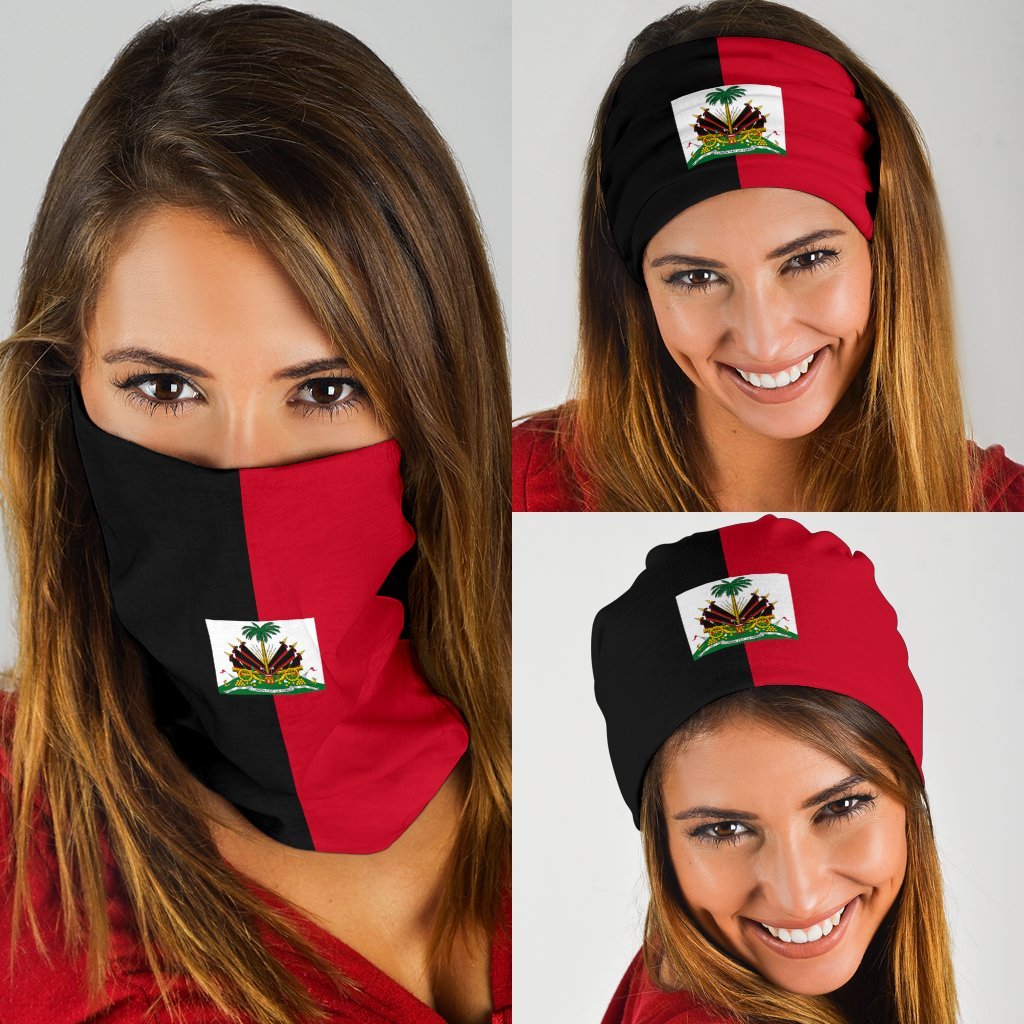Haiti 1964 Bandana 3 - Pack - Flag Neck Gaiter