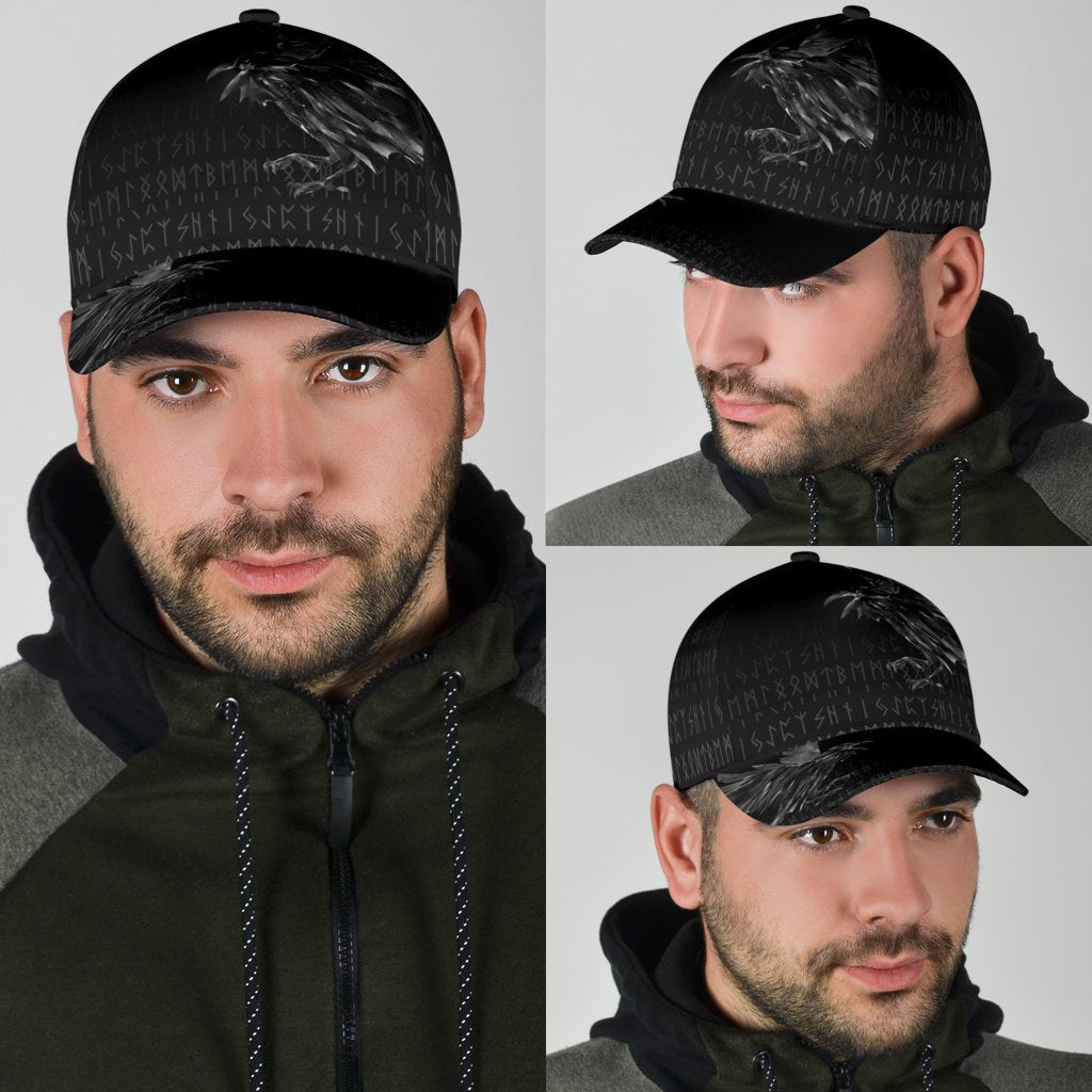 Viking Classic Cap The Raven Of Odin Rune RLT12