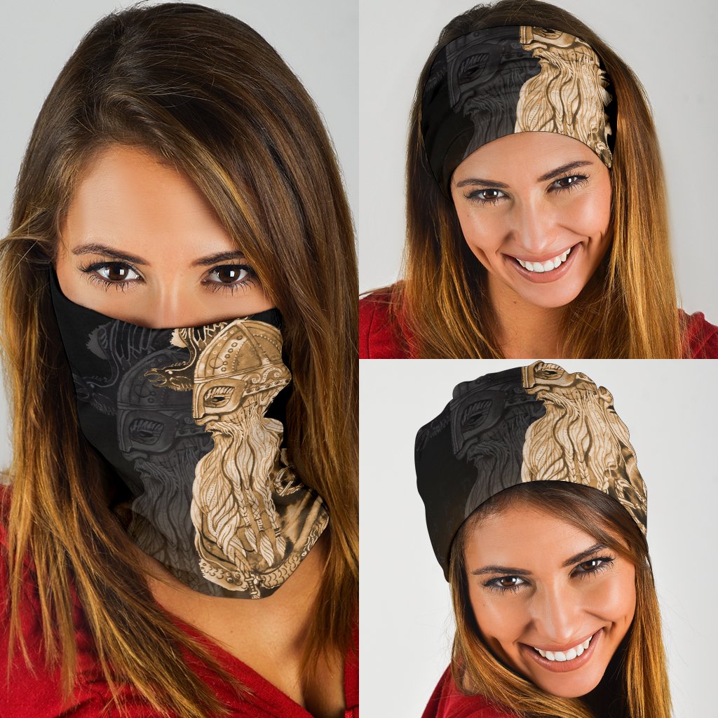 Viking Bandana 3 Pack Odin Raven Viking Gold RLT12