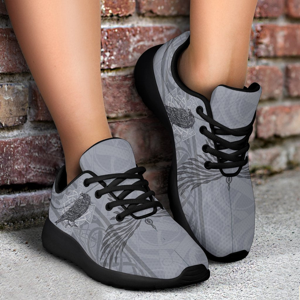 Viking Sport Sneakers - Odin's Celtic Raven - Scandinavian Tattoo RLT12