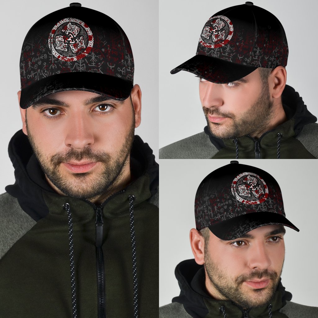 Viking Classic Cap Fierce Blood Wolf Symbol Of A Viking Nordic RLT12