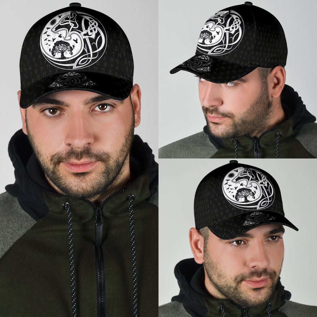 Viking Classic Cap, Skoll and Hati Rune Tattoo RLT12