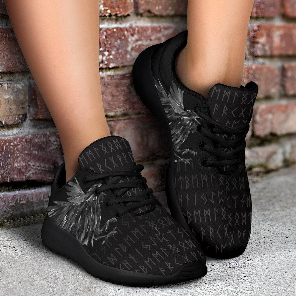 Viking Sporty Sneakers - Odin Huginn and Muninn Rune RLT12