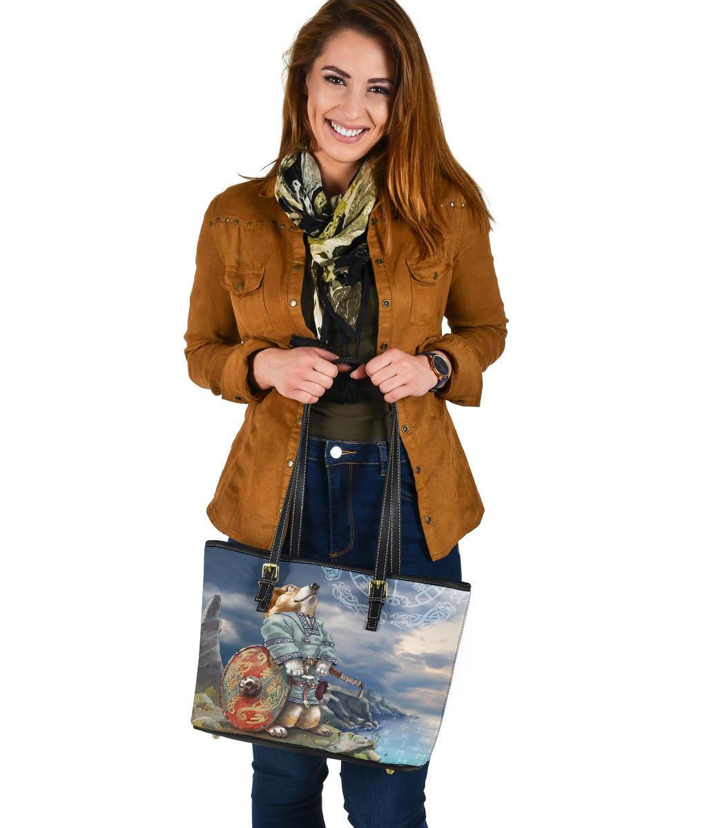 Viking Small Leather Tote, Corgi RLT12