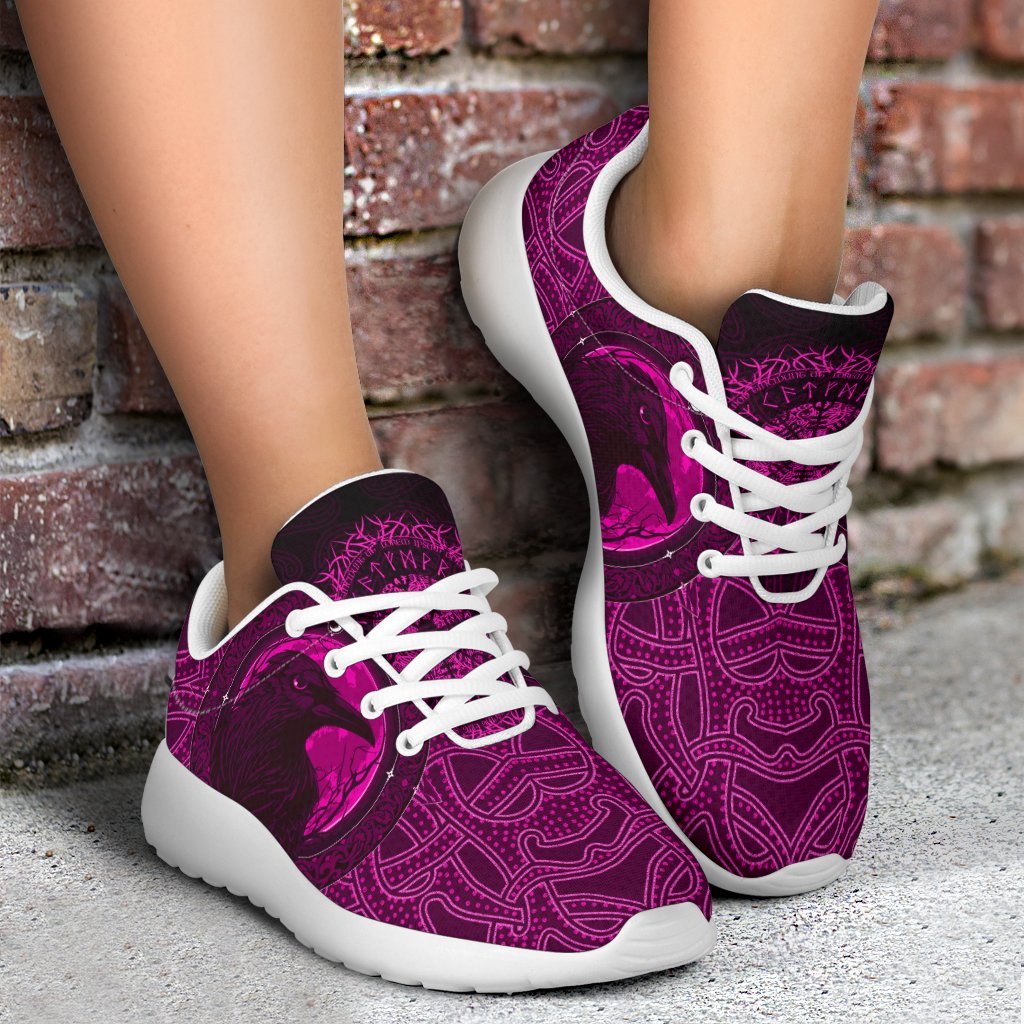 Viking Sporty Sneakers, Ethnic Odin Raven Pink RLT12