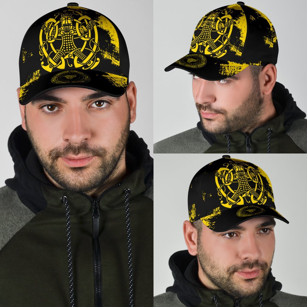 Viking Classic Cap, Loki Bound Triskele Rune Gold RLT12