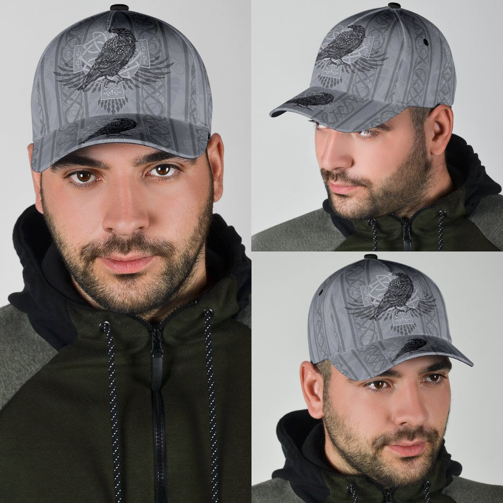 Viking Classic Cap Odin's Celtic Raven Scandinavian Tattoo RLT12