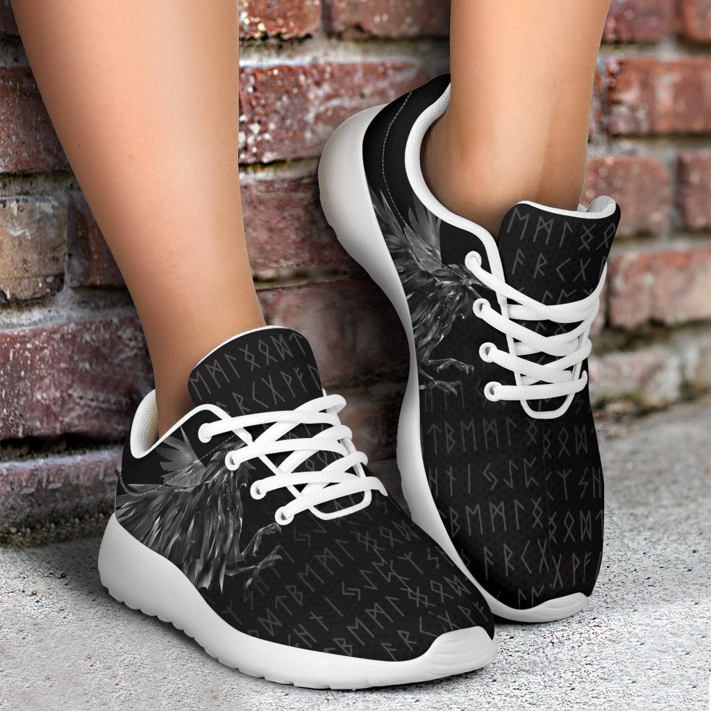 Viking Sporty Sneakers - Odin Huginn and Muninn Rune RLT12