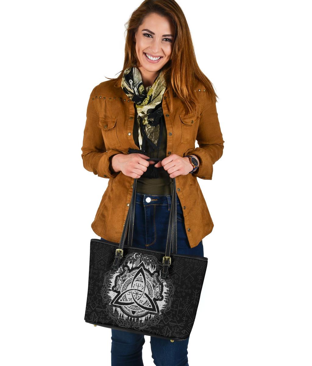 Viking Small Leather Tote - Dragon Celtic RLT12