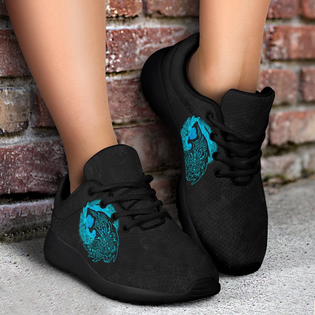 Viking Sport Sneakers - Fenrir Wolf Cyan RLT12