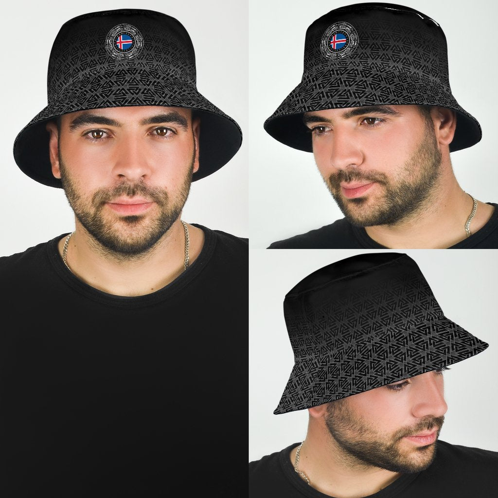 Viking Bucket Hat Iceland Coat Of Arms RLT12