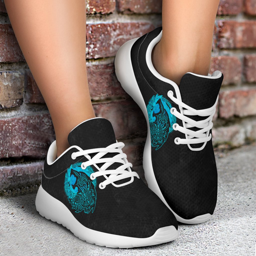 Viking Sport Sneakers - Fenrir Wolf Cyan RLT12