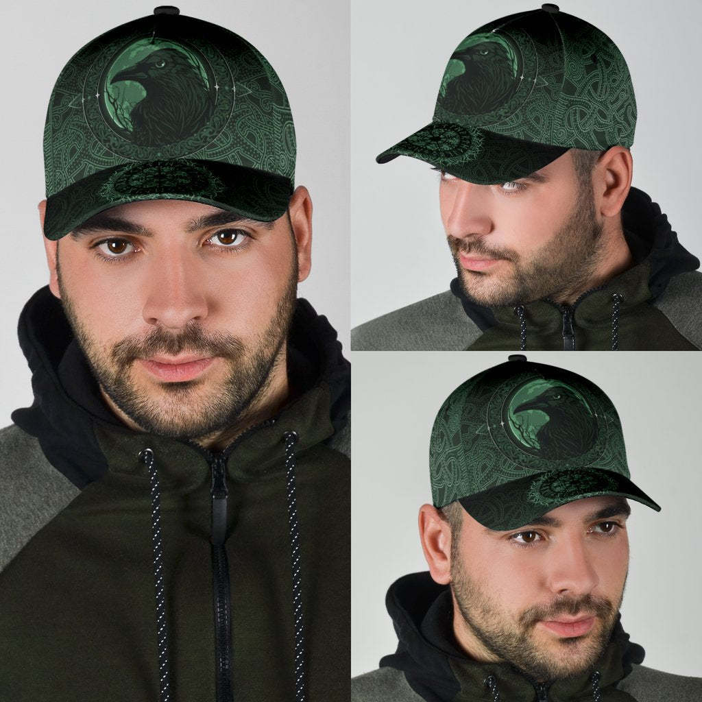 Viking Classic Cap, Ethnic Odin Raven Green RLT12