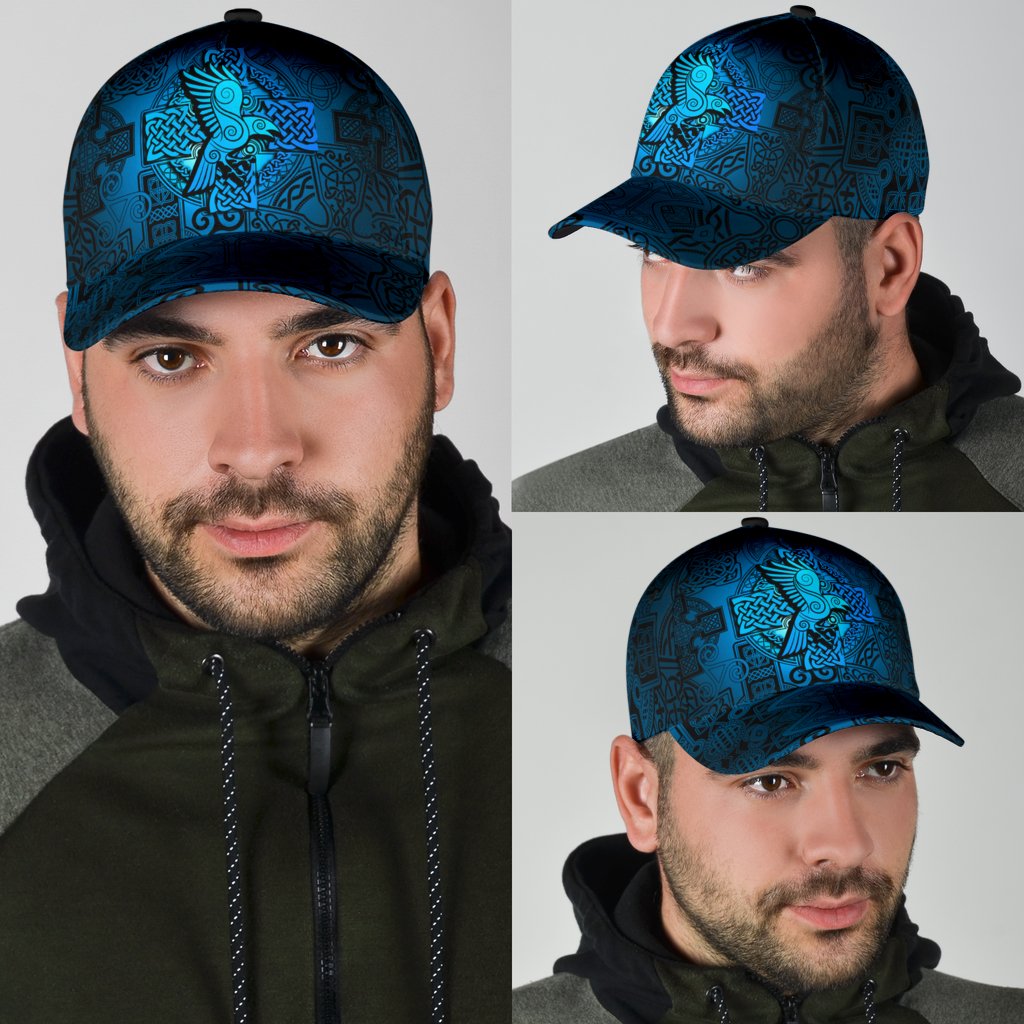 Viking Classic Cap Raven Odin Celtic Cyan RLT12