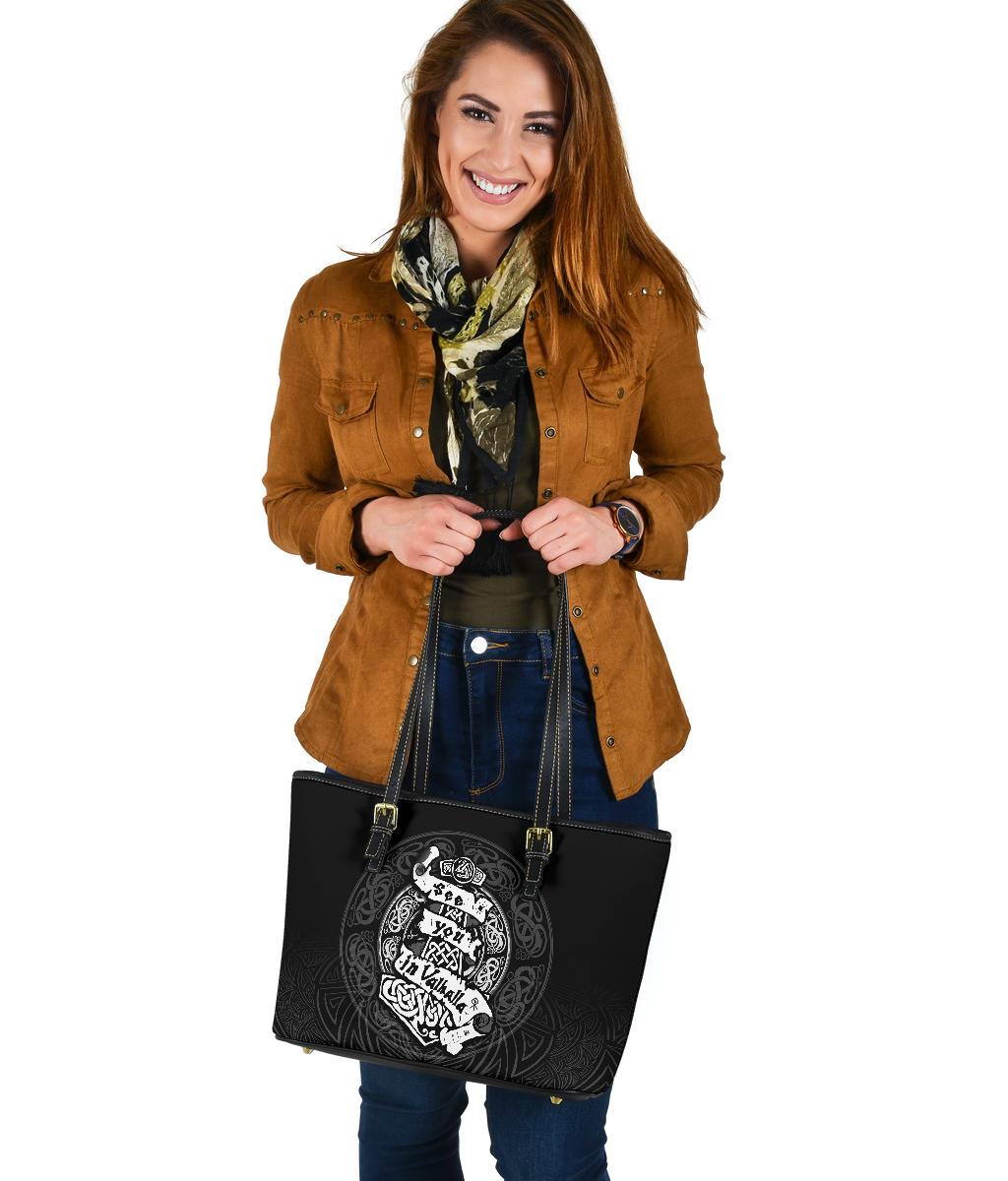 Viking Small Leather Tote - See You In Valhalla RLT12