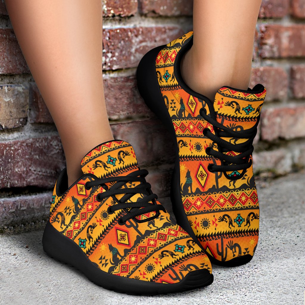 Kokopelli Myth Yellow Native American Sport Sneakers LT10