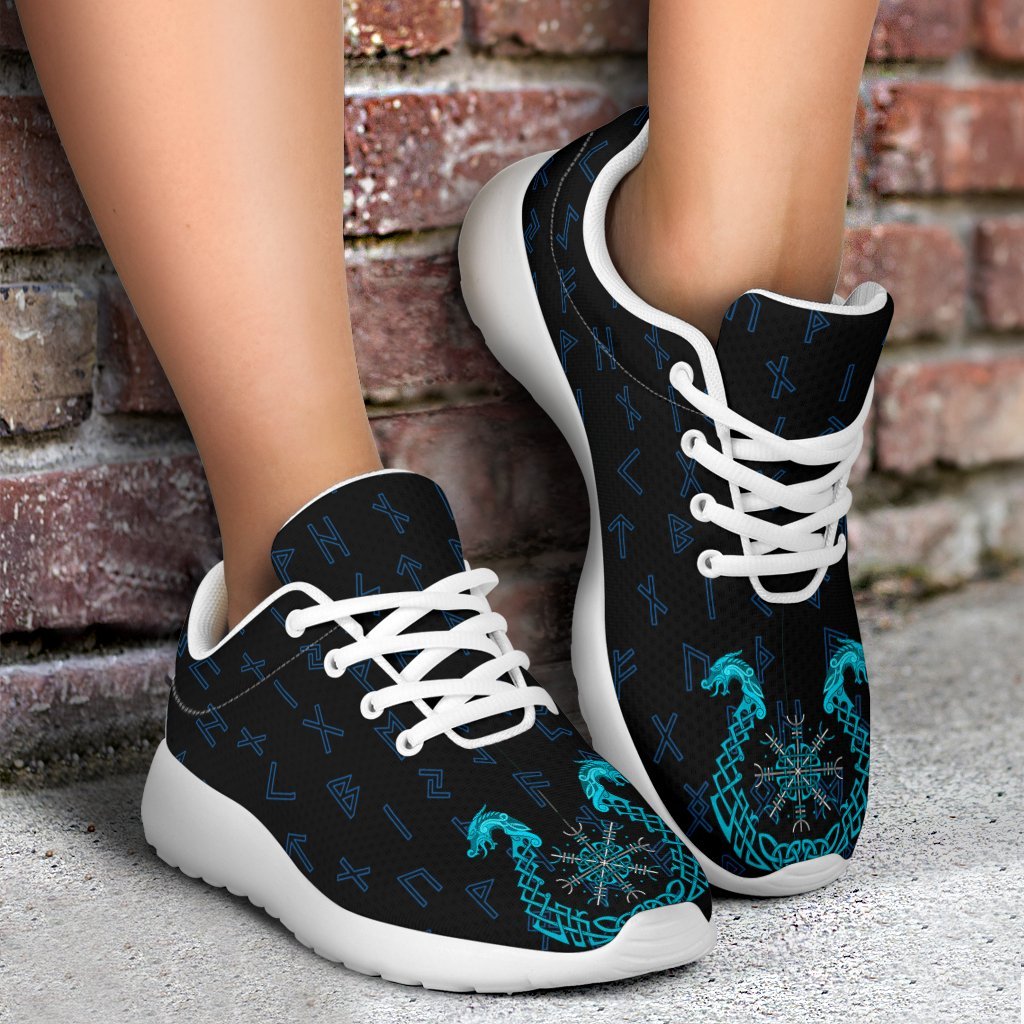 Viking Sport Sneakers, Aegishjalmur Helm Of Awe Blue Edition RLT12