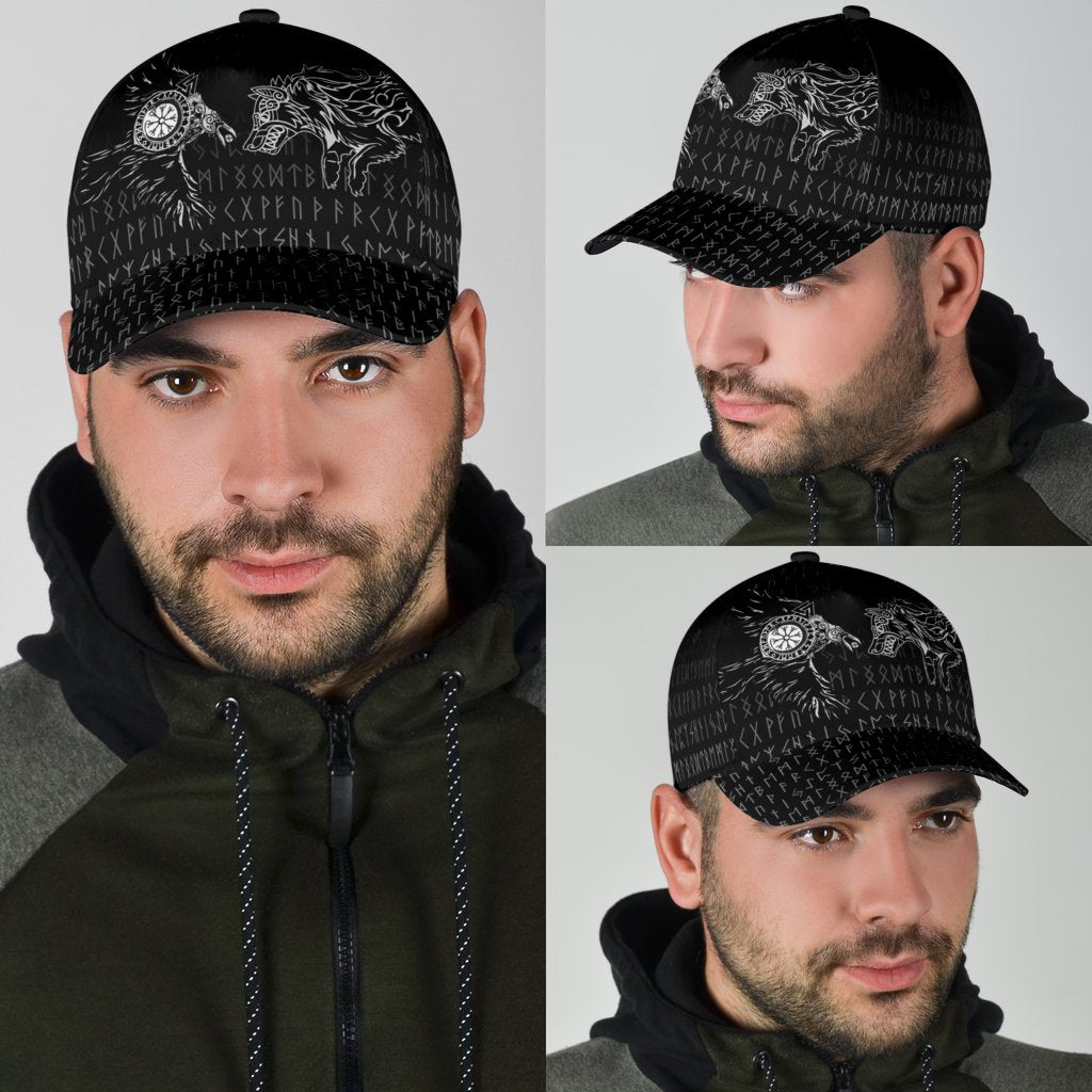 Viking Classic Cap Raven and Wolf Special Tattoo RLT12