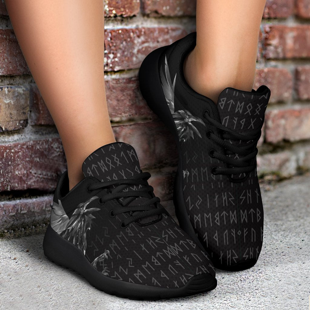 Viking Sporty Sneakers - The Raven Of Odin Rune RLT12