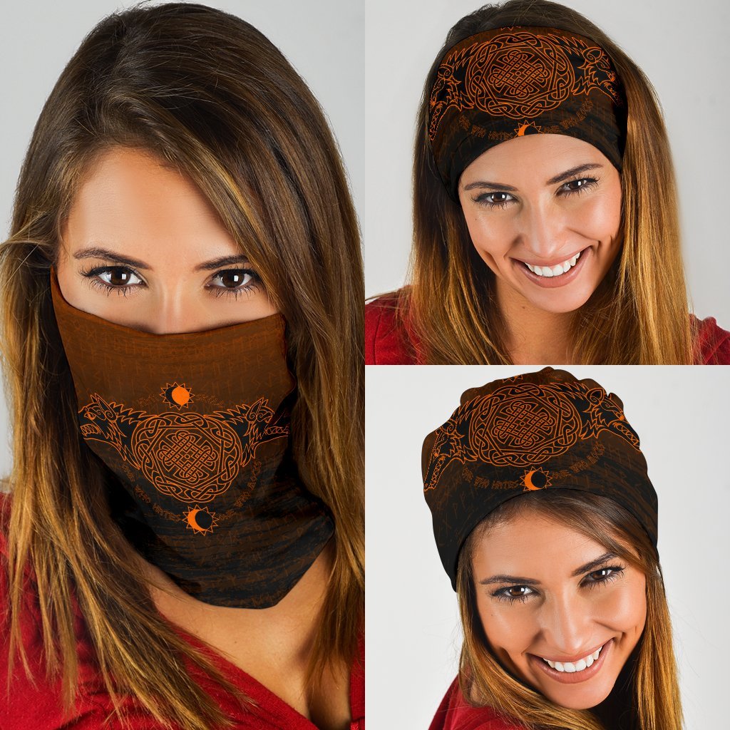 Viking Bandana 3 Pack, Skoll and Hati Orange RLT12