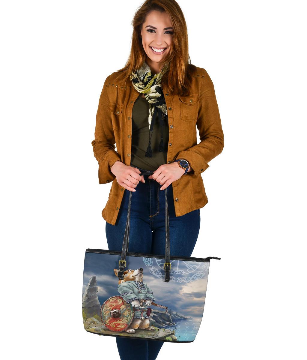 Viking Large Leather Tote, Corgi RLT12
