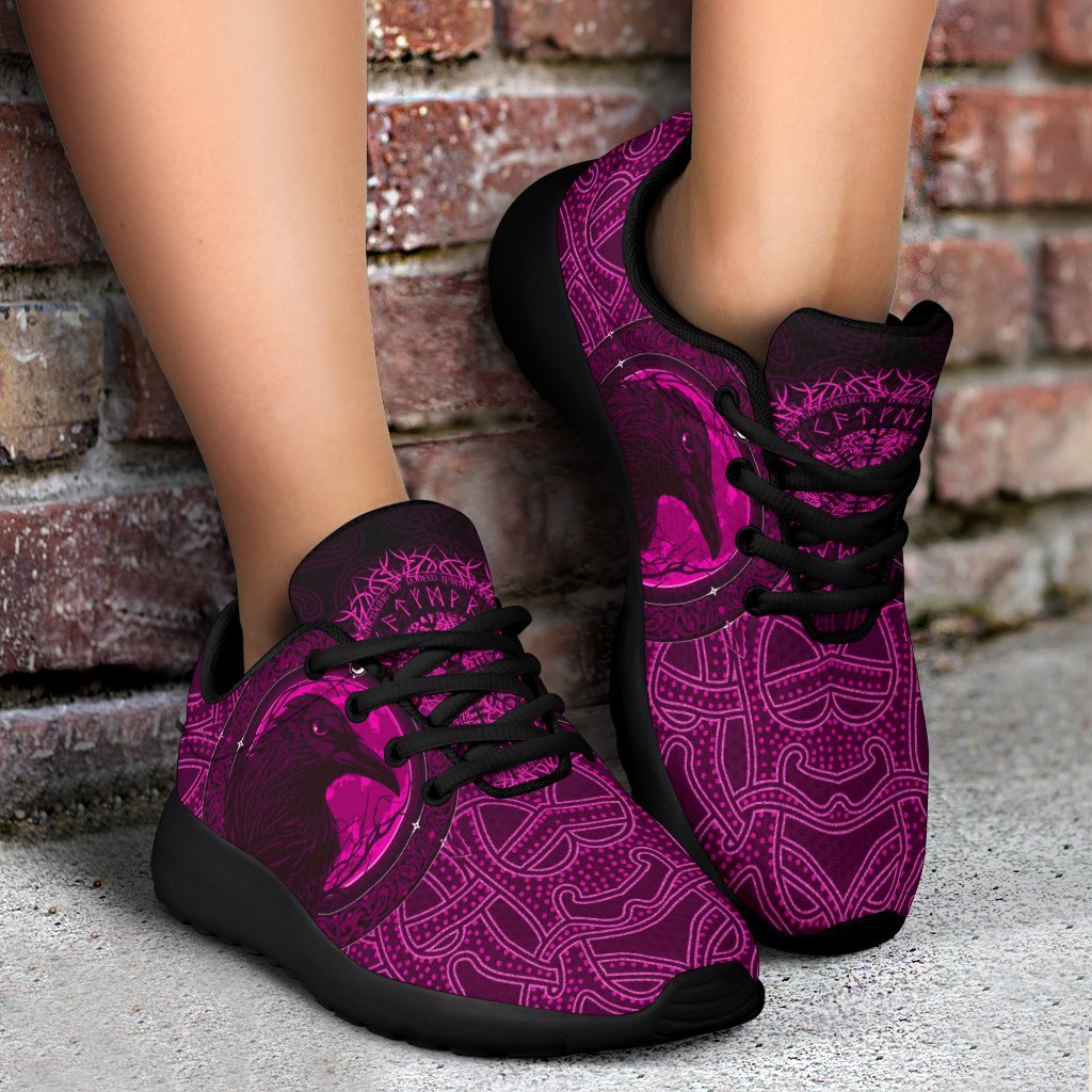 Viking Sporty Sneakers, Ethnic Odin Raven Pink RLT12