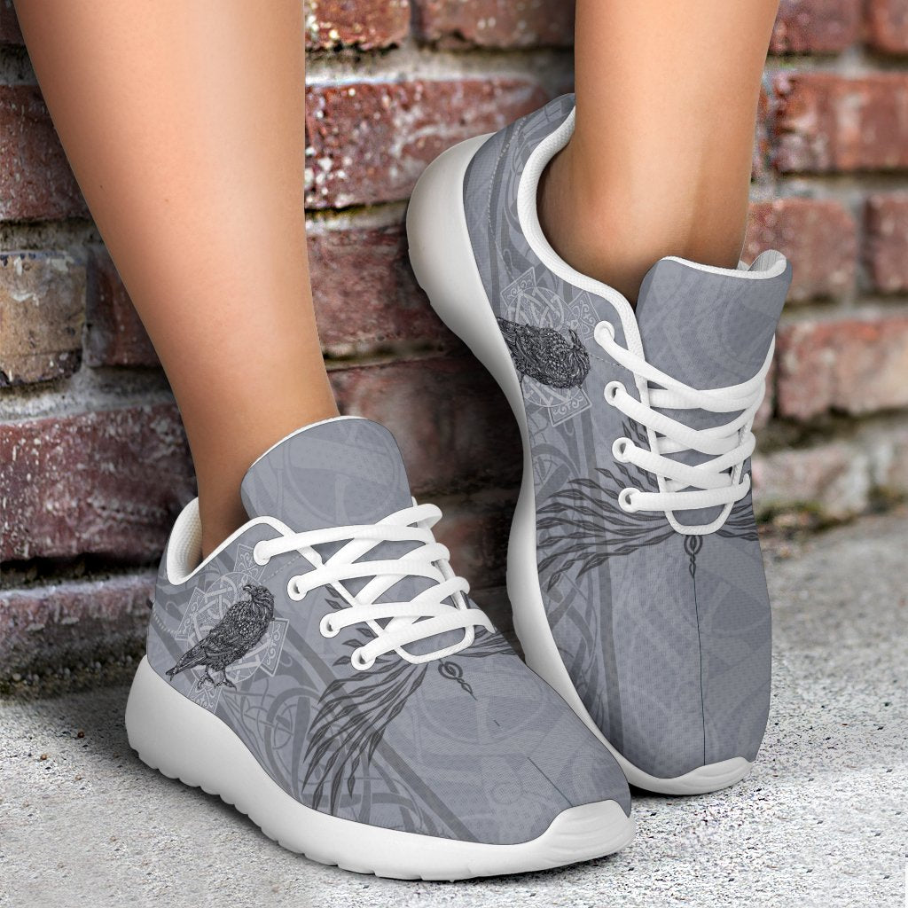 Viking Sport Sneakers - Odin's Celtic Raven - Scandinavian Tattoo RLT12