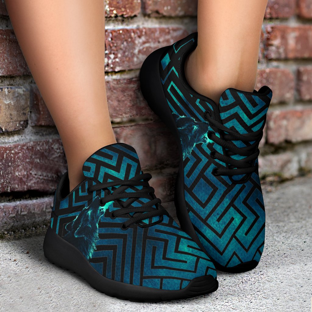 Night Wolf Native American Sport Sneakers LT10