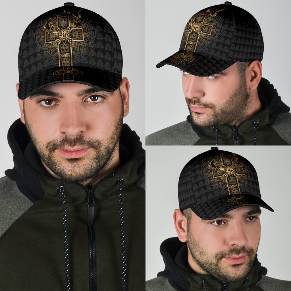 Viking Classic Cap Odin's Celtic Raven Tattoo RLT12