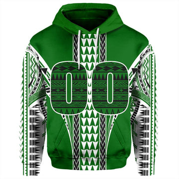 Custom Hawaii Hoodie Green Football Pullover Hoodie