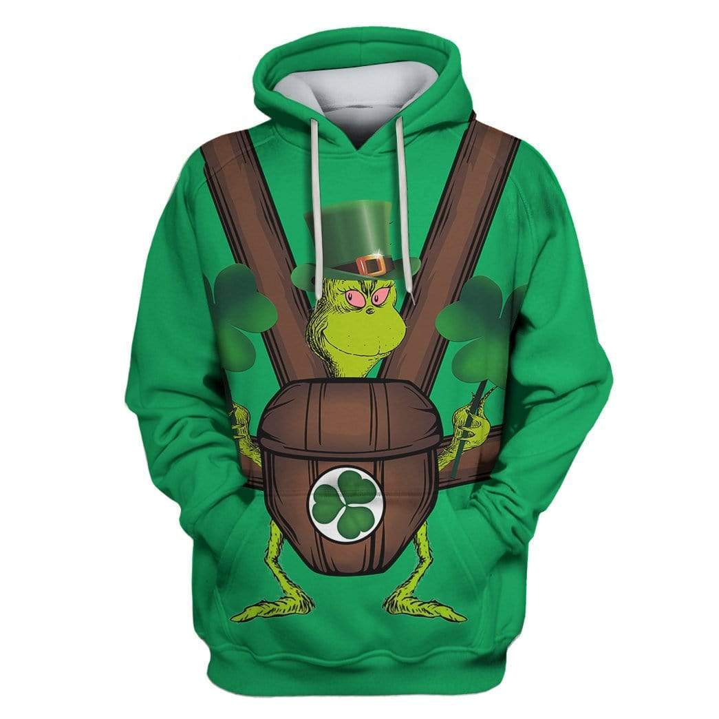 St Patricks Day Hoodie Bearing A Grinch LT8